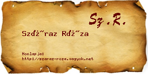 Száraz Róza névjegykártya